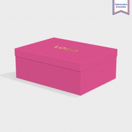 Boîte cloche Fuchsia Pink avec dorure