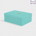 Boîte cloche Turquoise avec dorure