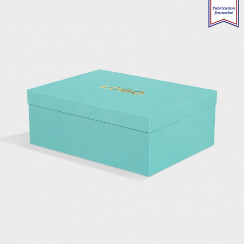 Boîte cloche Turquoise avec dorure